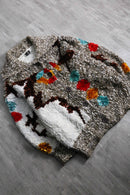 2000s PLAYBOY mulch textile melange knit jacket