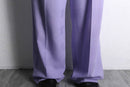 light purple color glen check 2tuck tapered slacks
