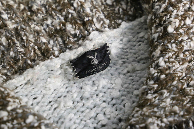 2000s PLAYBOY mulch textile melange knit jacket