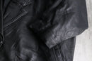 deformation dolman sleeve leather jacket