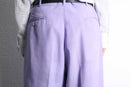 light purple color glen check 2tuck tapered slacks