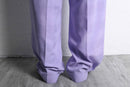 light purple color glen check 2tuck tapered slacks