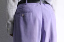 light purple color glen check 2tuck tapered slacks