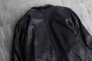 deformation dolman sleeve leather jacket