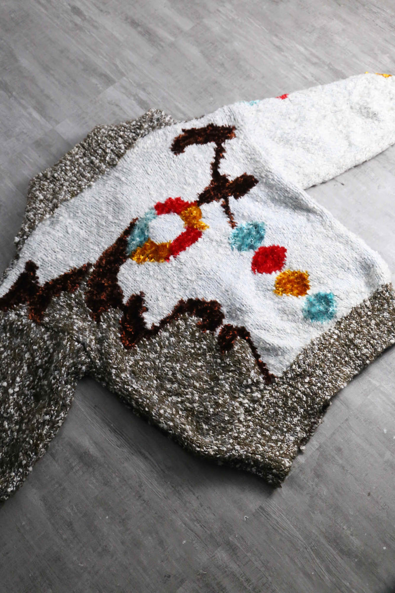 2000s PLAYBOY mulch textile melange knit jacket