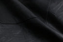 deformation dolman sleeve leather jacket