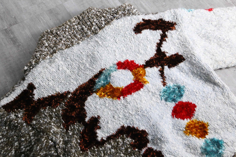 2000s PLAYBOY mulch textile melange knit jacket