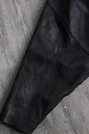 deformation dolman sleeve leather jacket