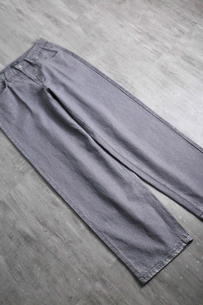 2000s mid rise glitter denim pants