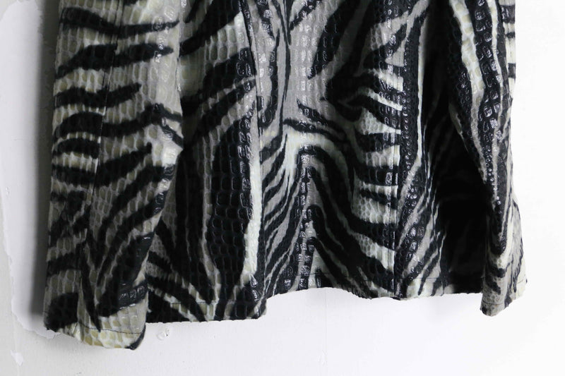 zebra full pattern nylon zip jacket