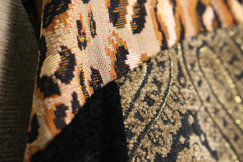 "Indigo Moon" various patterns patchwork jacket