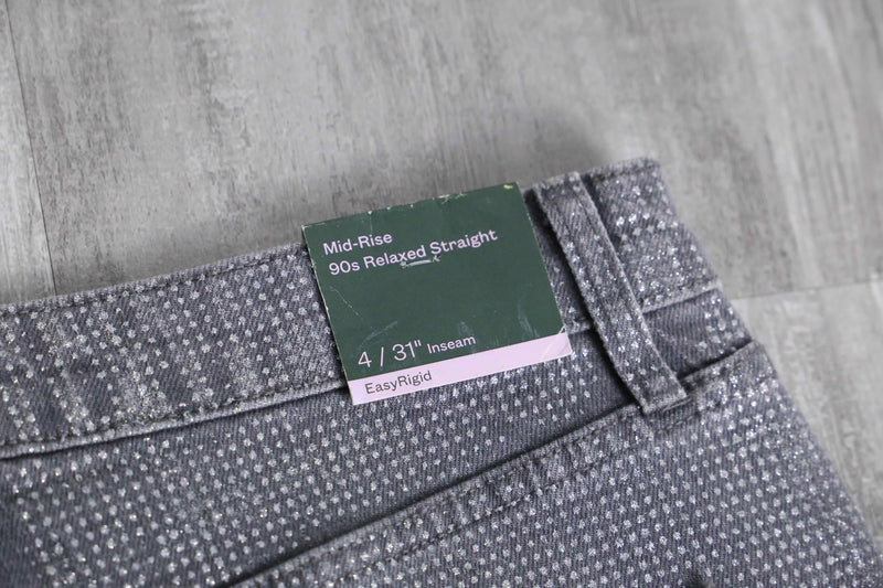 2000s mid rise glitter denim pants