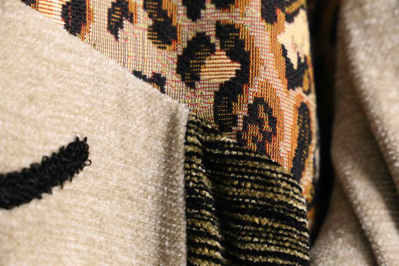 "Indigo Moon" various patterns patchwork jacket