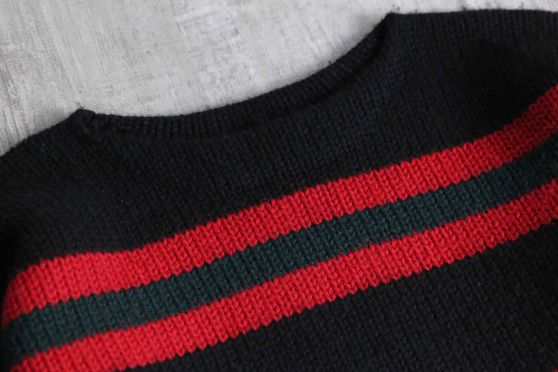 1990s Polo by RL vintage sampling wool border sweater