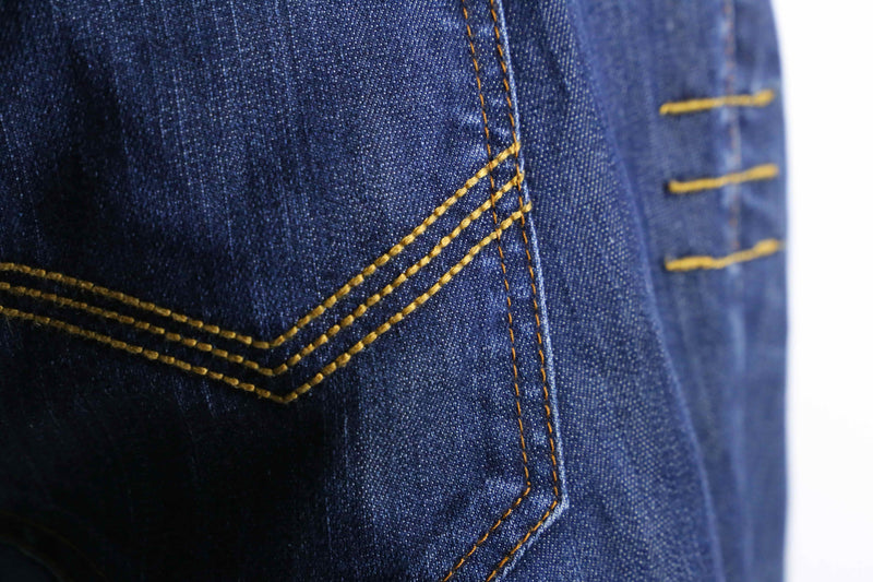 indigo color semi flare denim pants