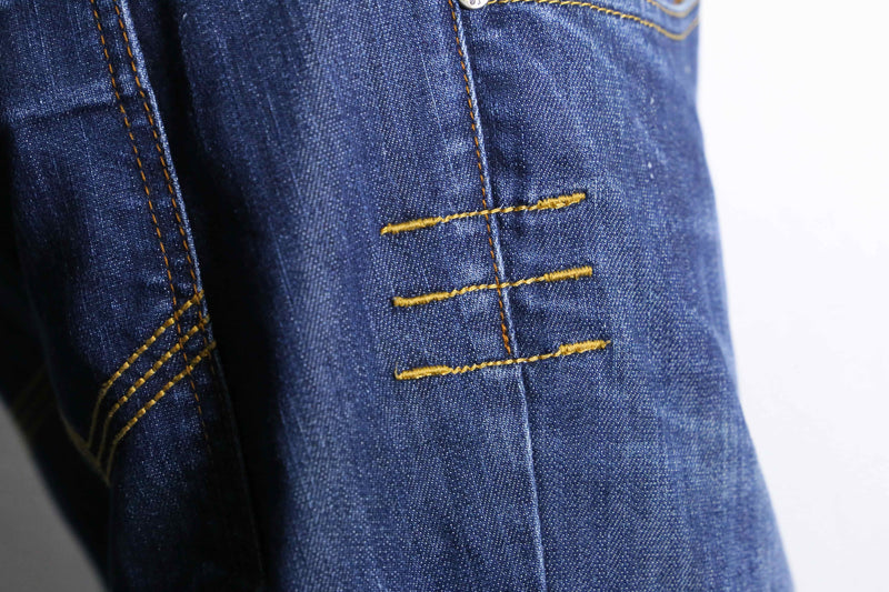 indigo color semi flare denim pants