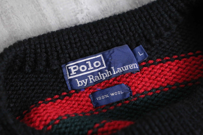 1990s Polo by RL vintage sampling wool border sweater