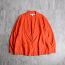 vivid orange linen easy tailored jacket