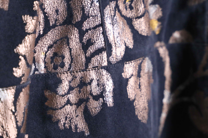 floral pattern zip up jacket