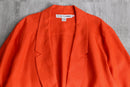 vivid orange linen easy tailored jacket