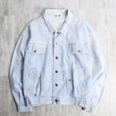 MASH box silhouette chemical wash denim jacket