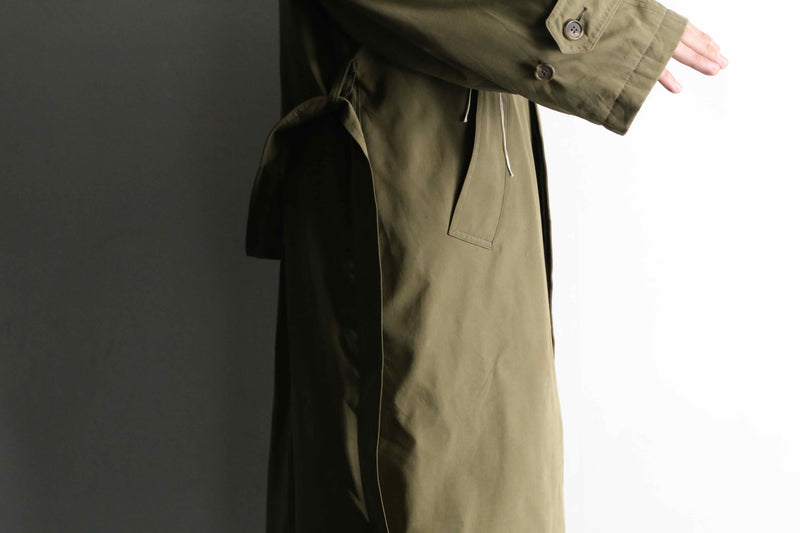 "Re:make" beige color patchwork coat