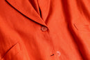 vivid orange linen easy tailored jacket