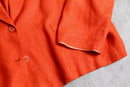 vivid orange linen easy tailored jacket