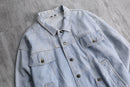 MASH box silhouette chemical wash denim jacket