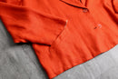 vivid orange linen easy tailored jacket