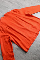 vivid orange linen easy tailored jacket