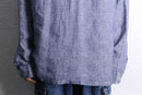 purple blue color linen hoodie