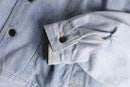 MASH box silhouette chemical wash denim jacket