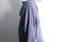 purple blue color linen hoodie