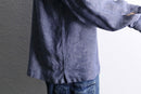 purple blue color linen hoodie
