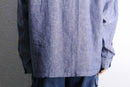 purple blue color linen hoodie