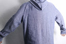 purple blue color linen hoodie