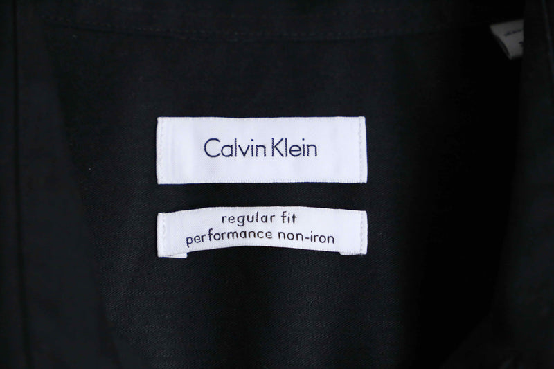 “Calvin Klein” black cotton dress shirt