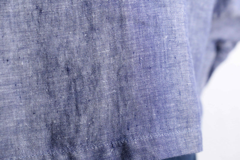 purple blue color linen hoodie