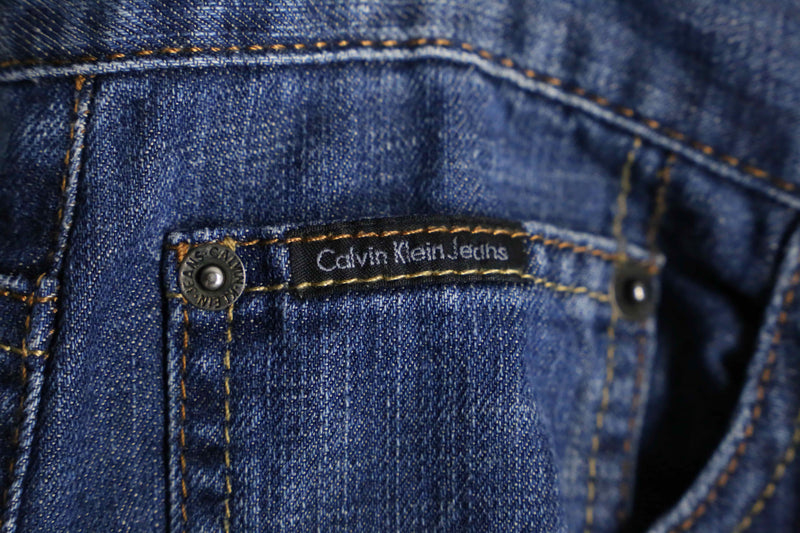 "Calvin Klein" light blue buggy denim pants