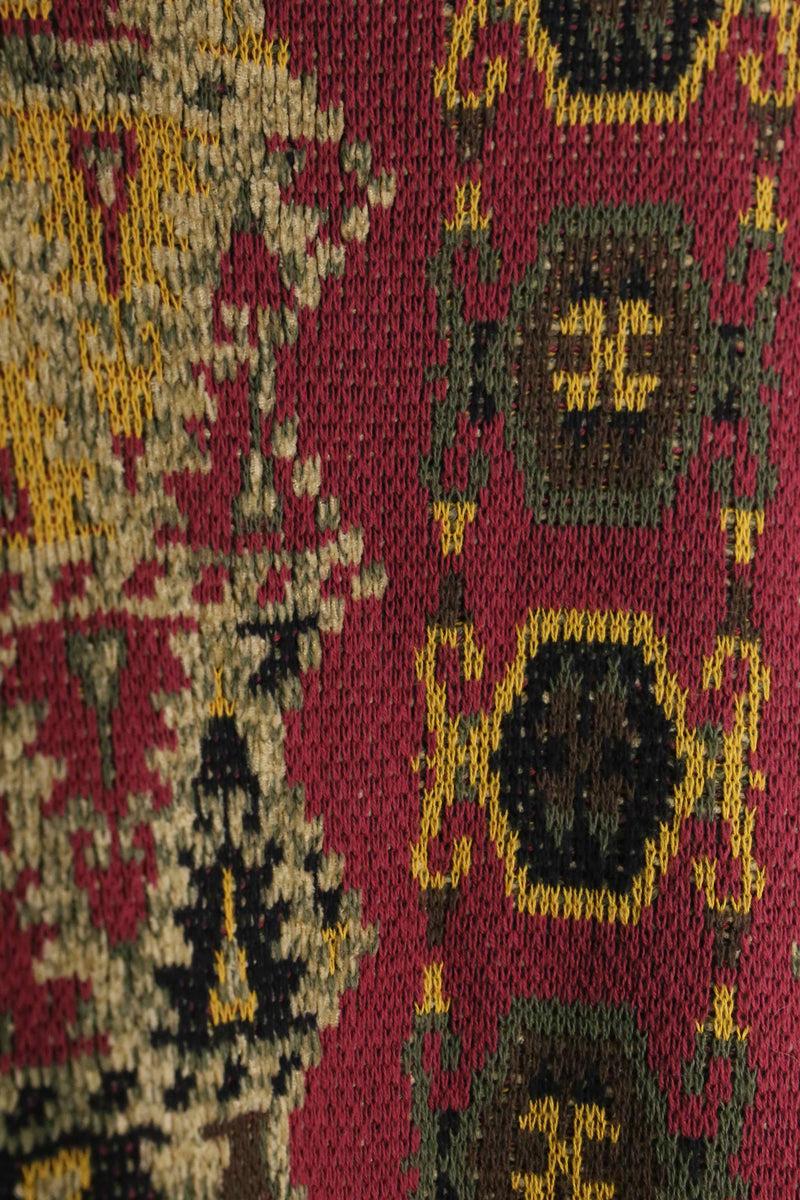 1990s tapestry long knit coat