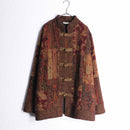 90's "WHITE STAG" patchwork gobelin china jacket