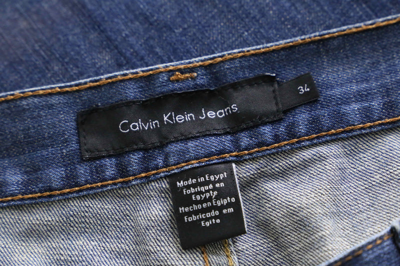 "Calvin Klein" light blue buggy denim pants