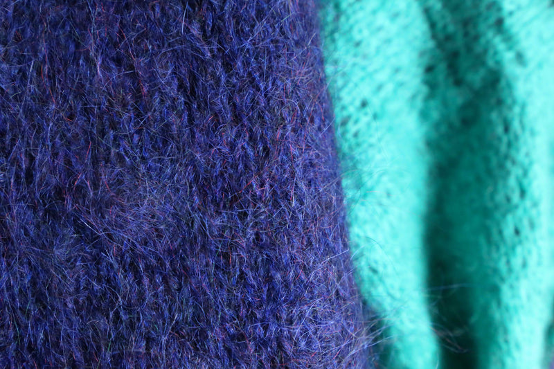 Re:make blue tone mohair knit