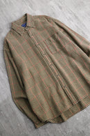 1990s J.CREW houndstooth check shirt