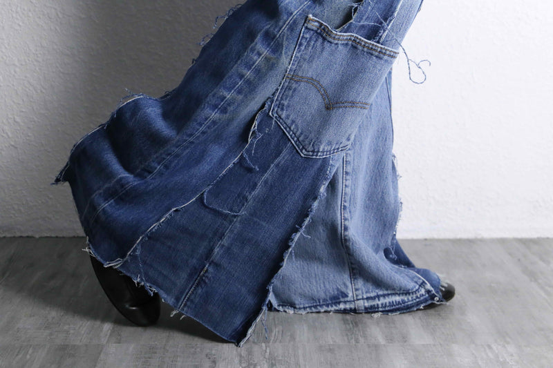 "Re:make" docking wide flare denim