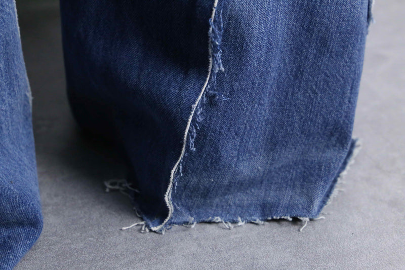 "Re:make" patchwork docking buggy flare denim