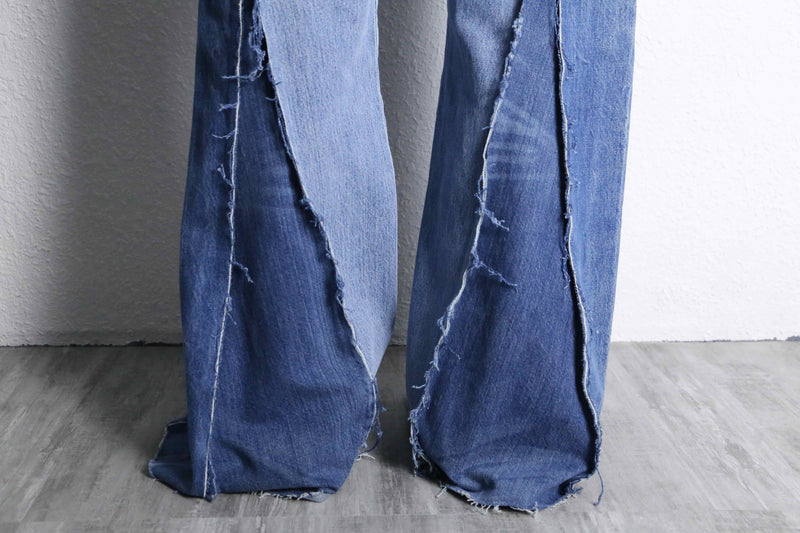 "Re:make" docking wide flare denim