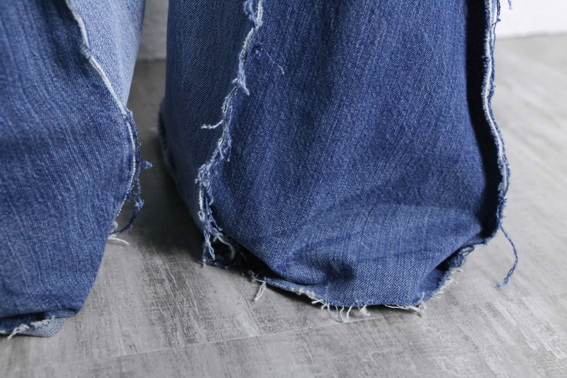 "Re:make" docking wide flare denim