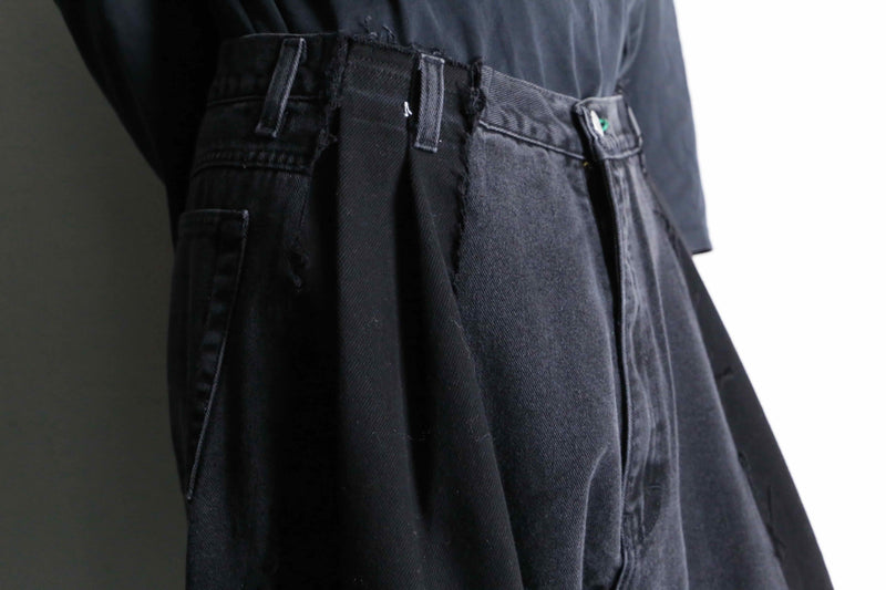 "Re:make" patchwork design docking buggy denim